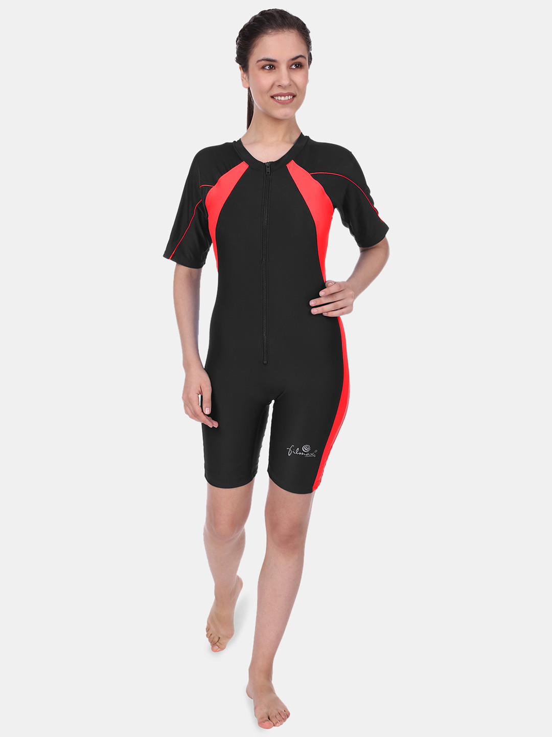 

FILMAX ORIGINALS Round Neck Swim Bodysuit, Black