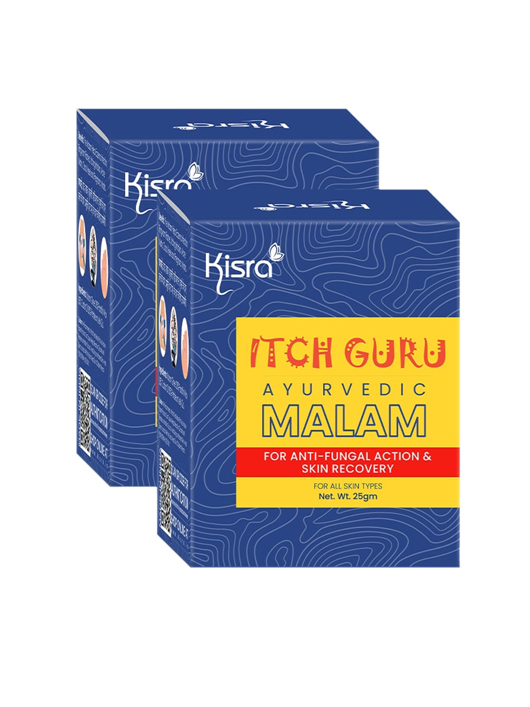 

KISRA Itch Guru Ayurvedic Malam for Anti-Fungal Infection Itching & Skin Recovery 75 g, Blue
