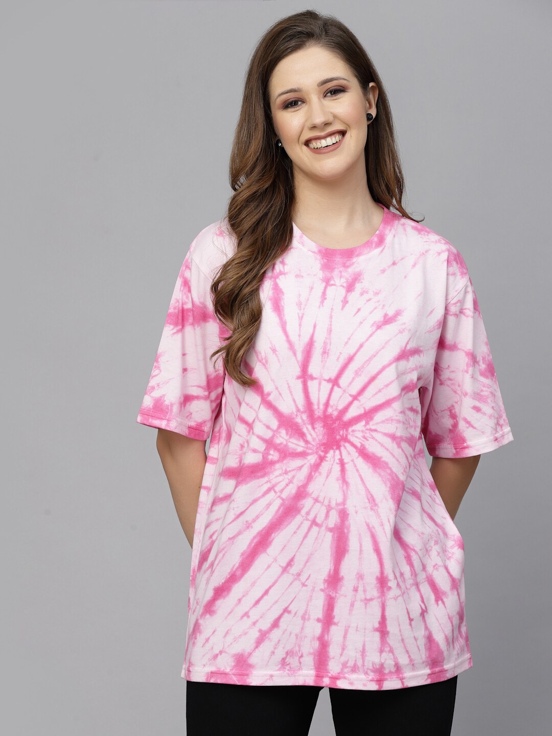 

Strong And Brave Odour Free Tie & Dye Oversized T-Shirt, White