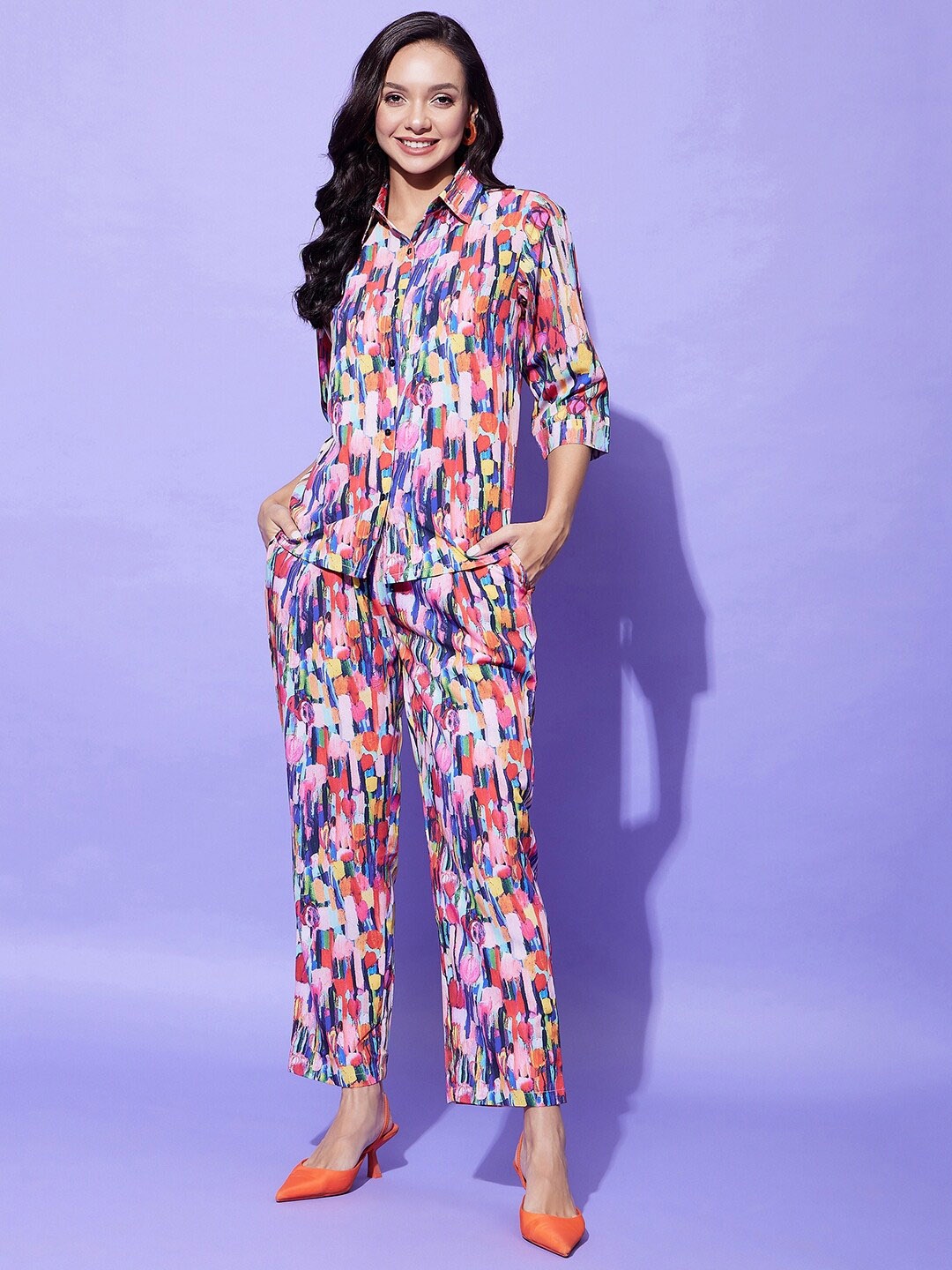 

Stylestone Women Printed Co-Ords, Pink
