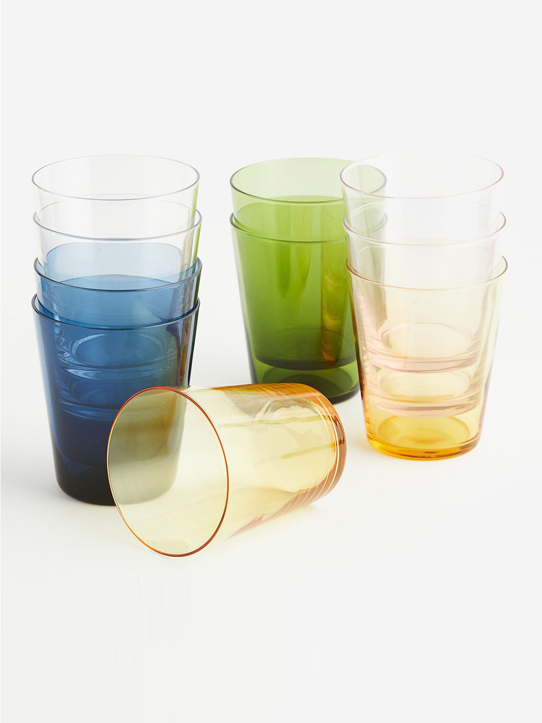 

H&M Green 2-Pack Stackable Drinking Glasses