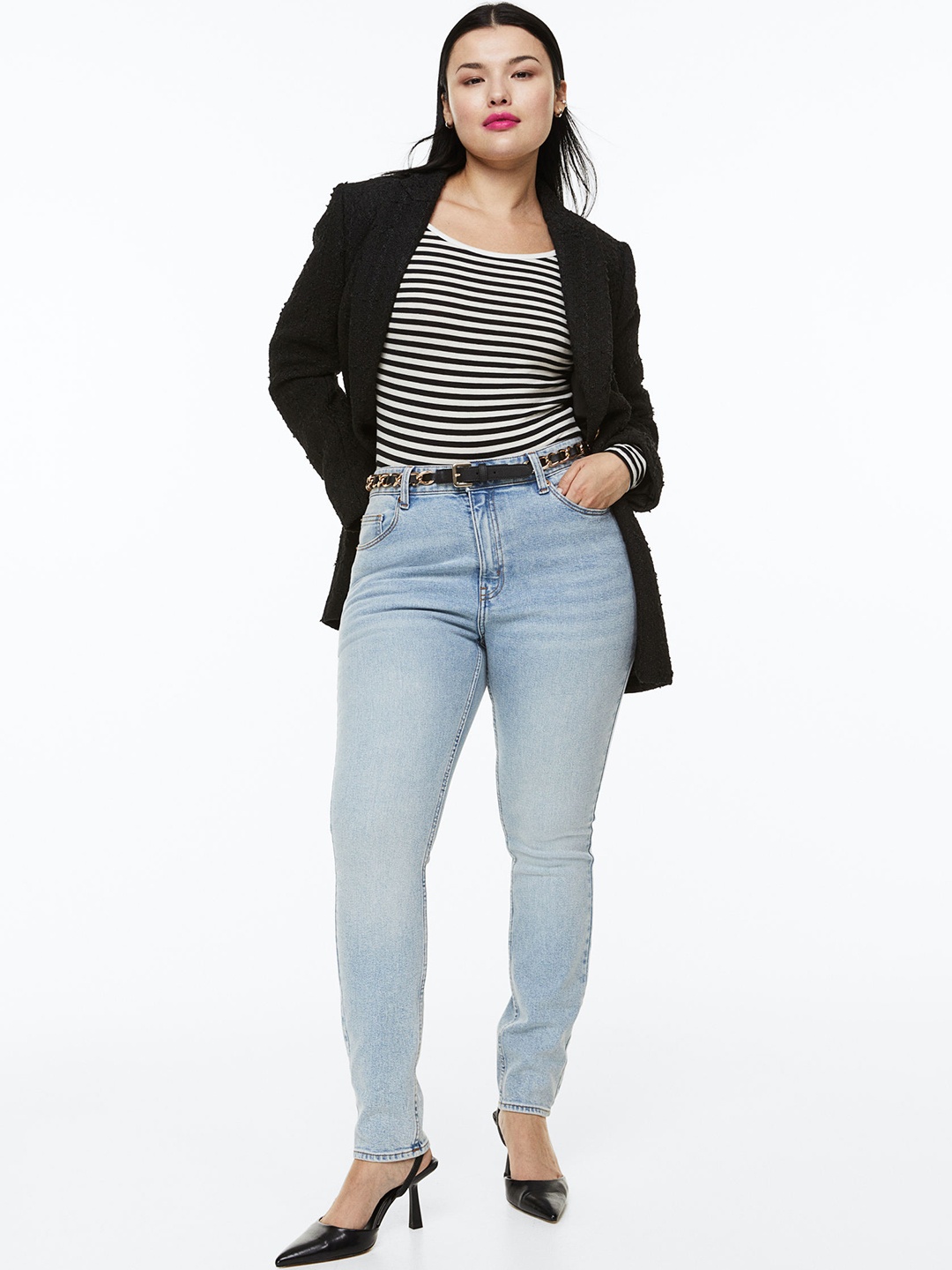 

H&M Women Skinny High Jeans, Blue