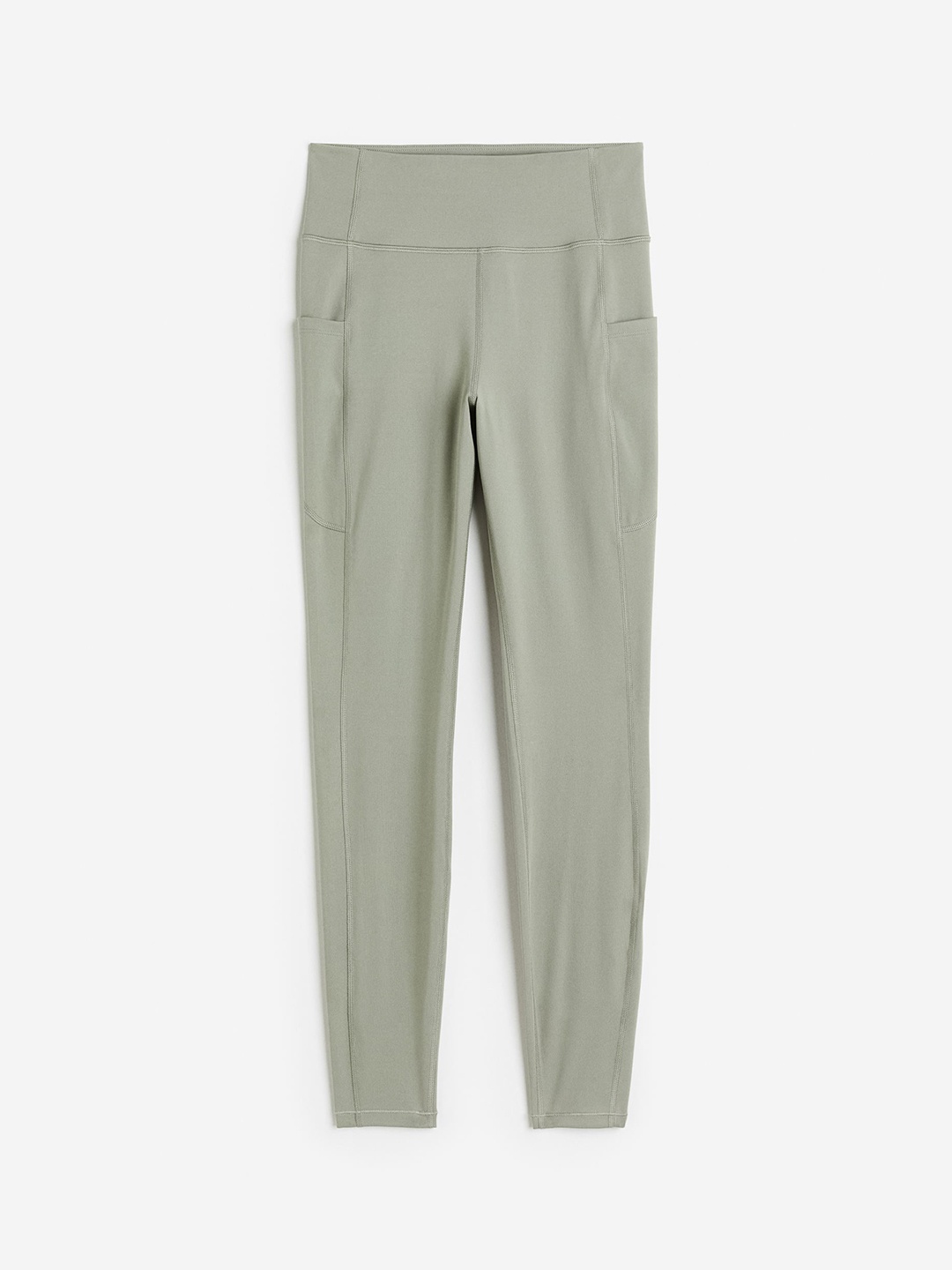 

H&M Women DryMove Pocket-Detail Sports Tights, Green