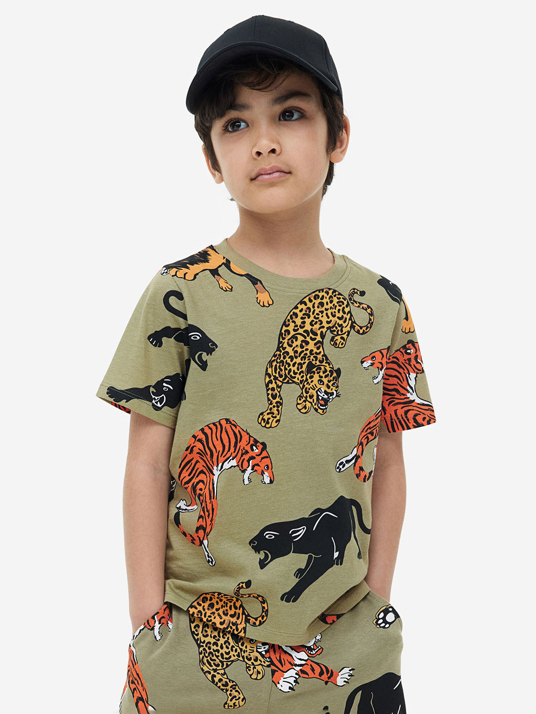 

H&M Boys Cotton T-shirt, Olive