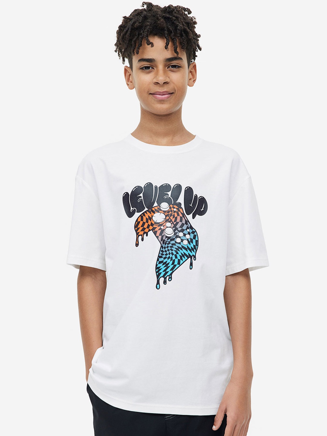 

H&M Boys Printed Jersey T-shirt, White