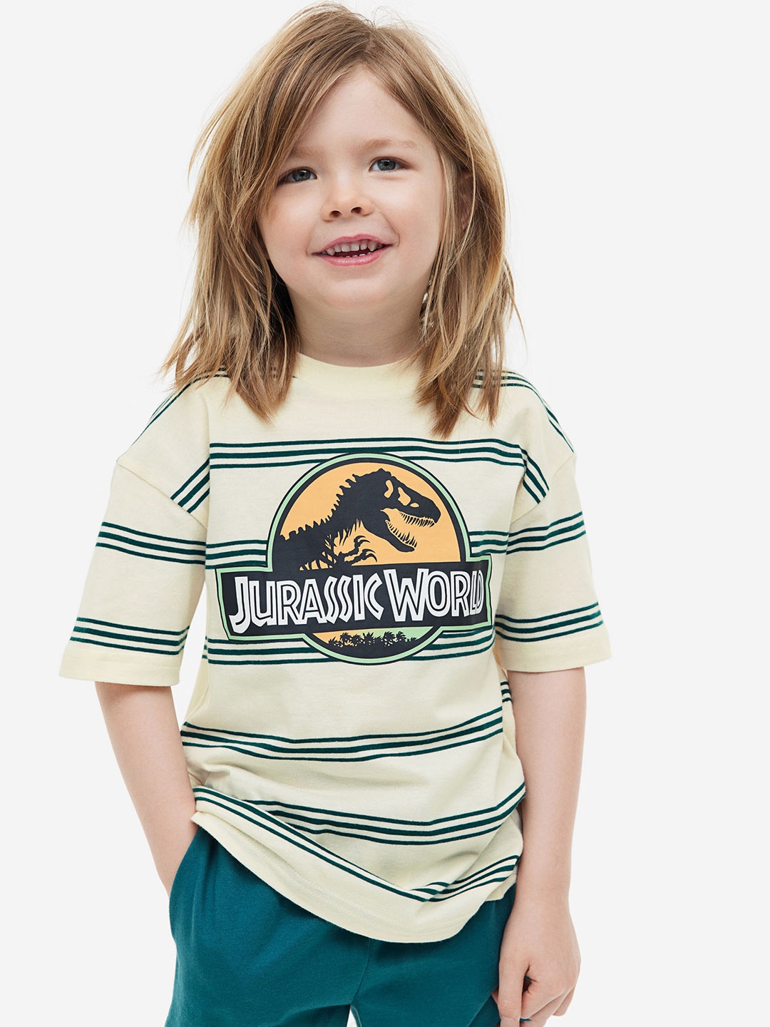 

H&M Boys Jurassic Park Printed T-shirt, Off white