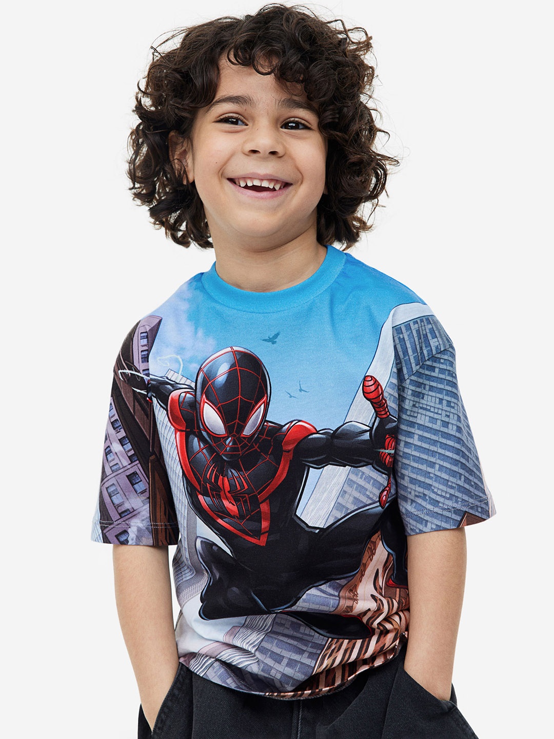 

H&M Boys Spider-Man Printed T-shirt, Blue