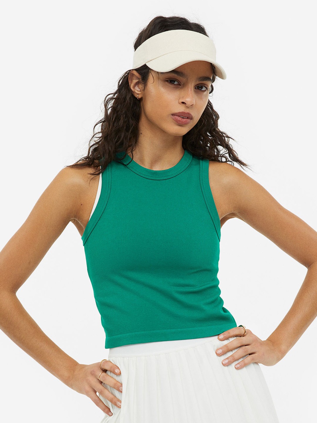 

H&M DryMove Seamless Sports Vest Top, Green