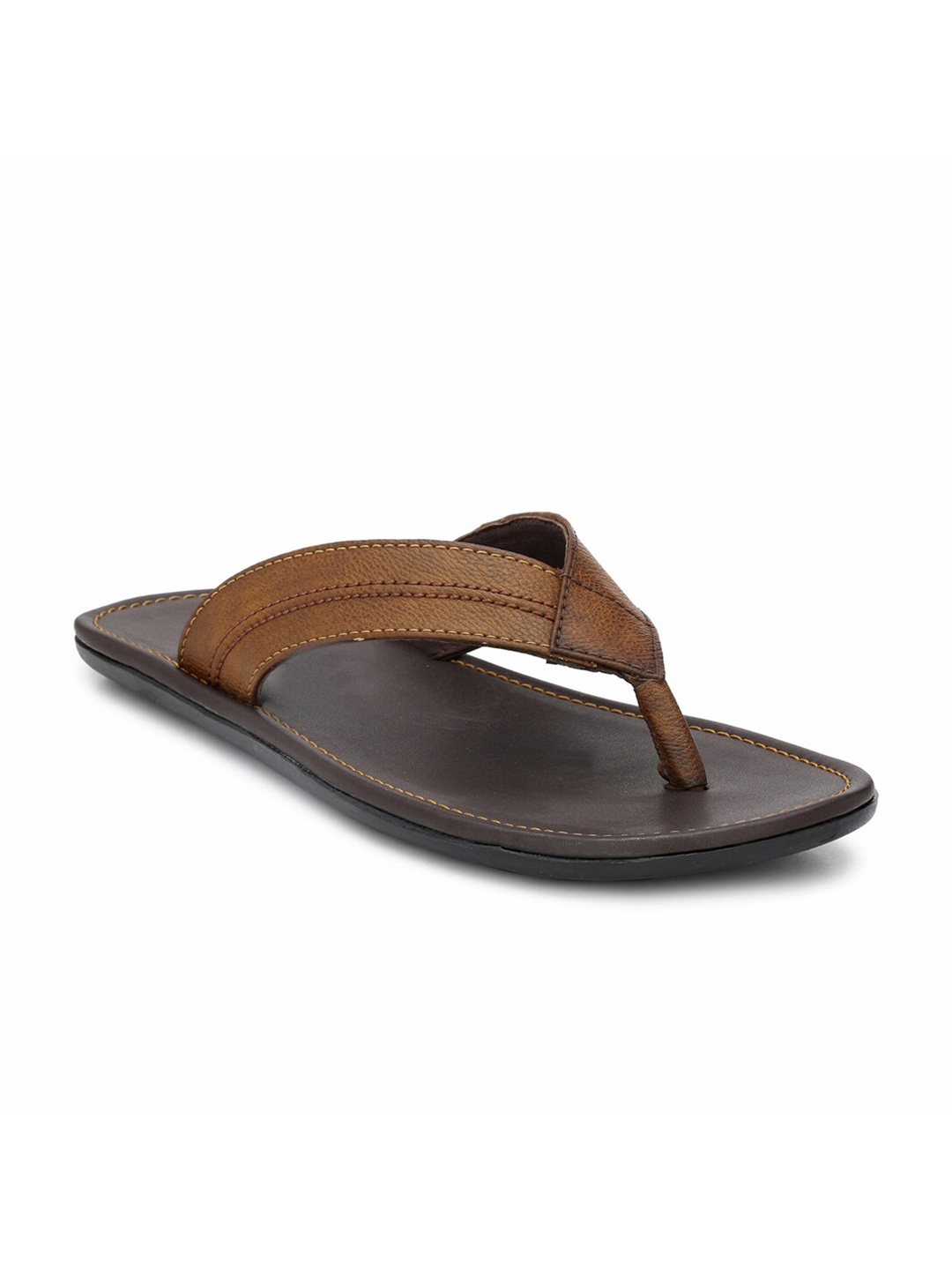 

Provogue Men Synthetic Leather Slip-On Comfort Sandals, Black