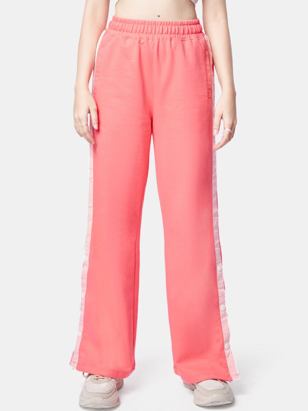 

The Souled Store Women Relaxed Fit Track Pants, Pink