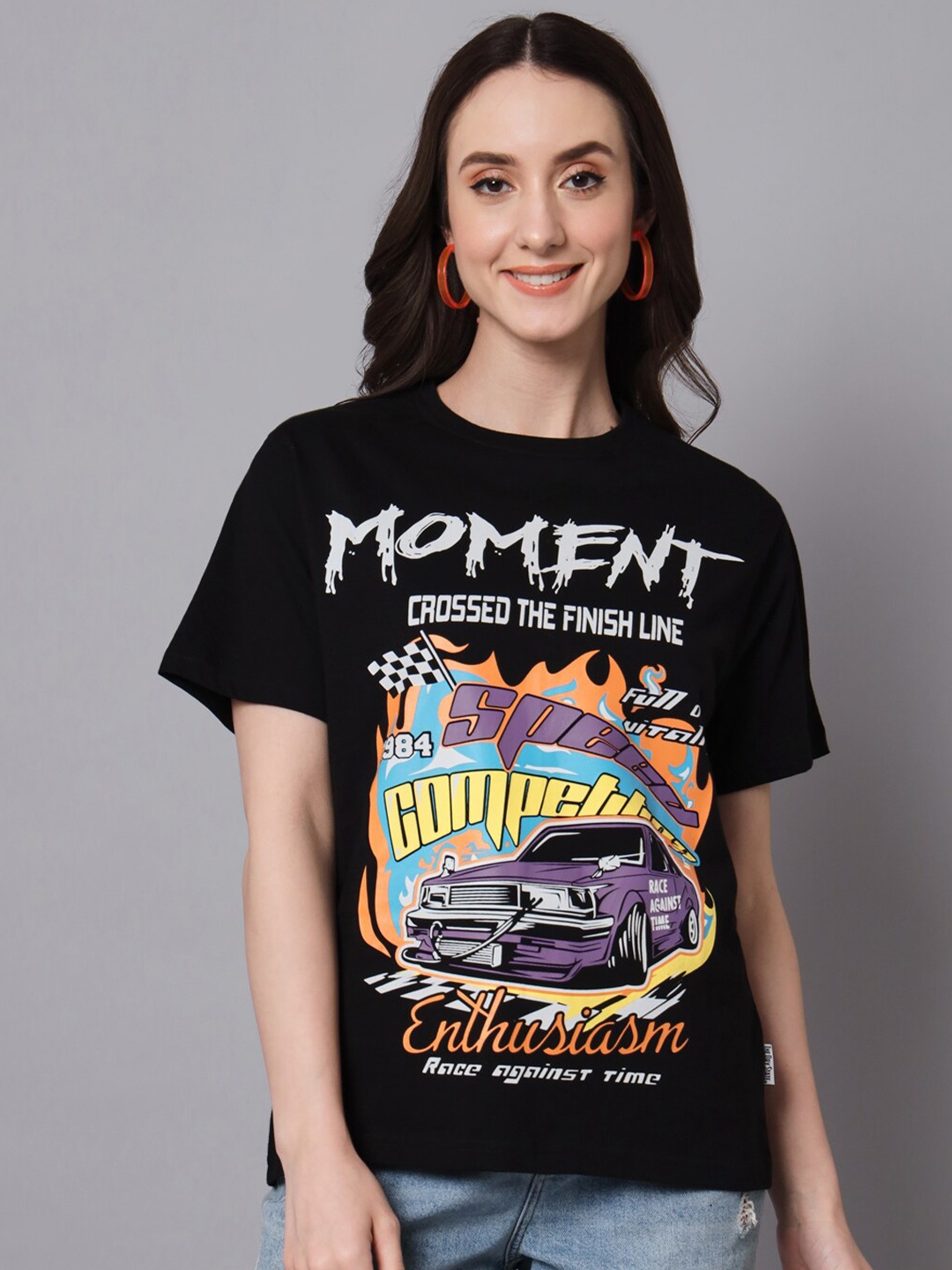 

The Dry State Graphic Printed Cotton Oversize Fit T-shirt, Black