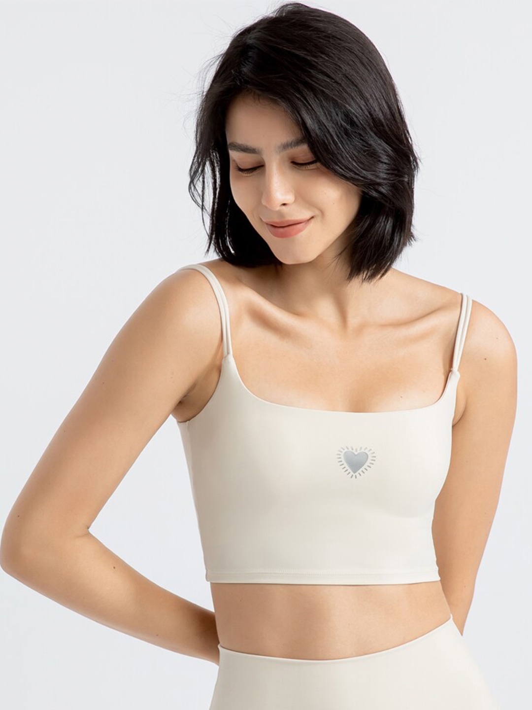 

JC Collection Full Coverage Lightly Padded Workout Bra, Beige