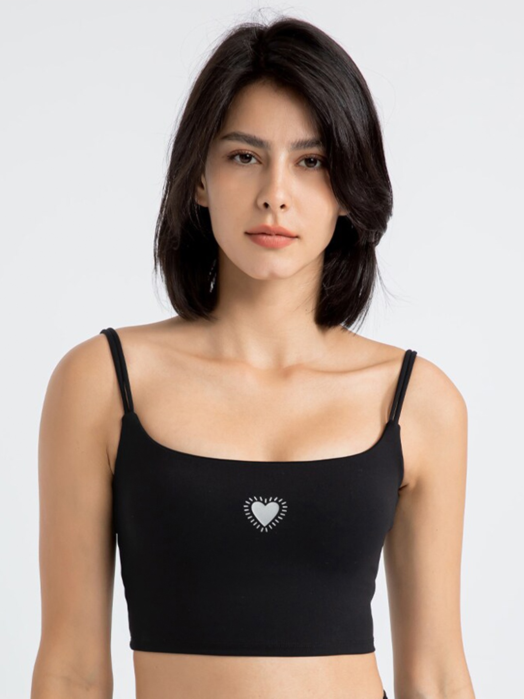 

JC Collection Full Coverage Lightly Padded Workout Bra, Black