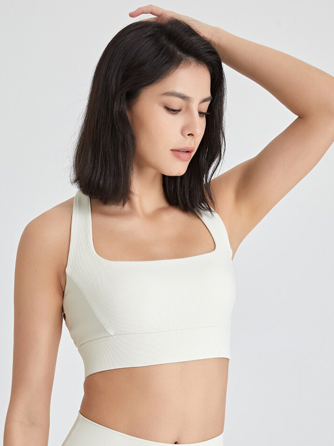 

JC Collection Full Coverage Lightly Padded Workout Bra, White