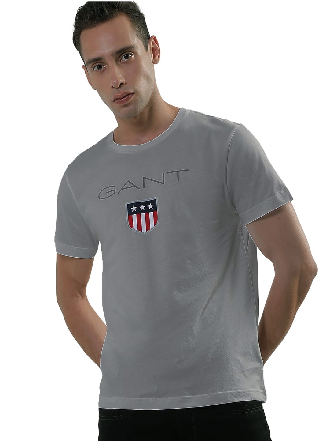 

GANT Typography Printed Cotton T-shirt, Grey