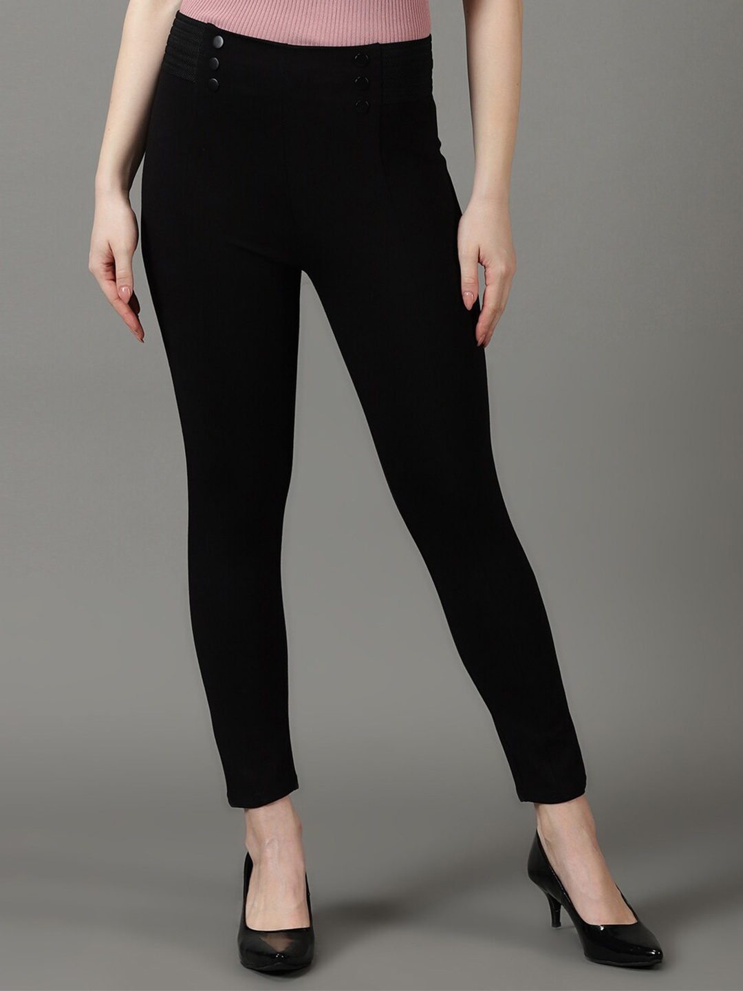 

SHOWOFF Women Mid-Rise Slim Fit Jegging, Black
