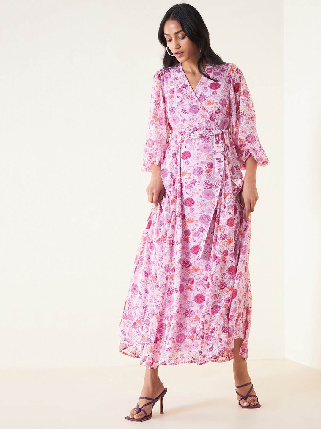 

Femella Floral Print Maxi Dress, White