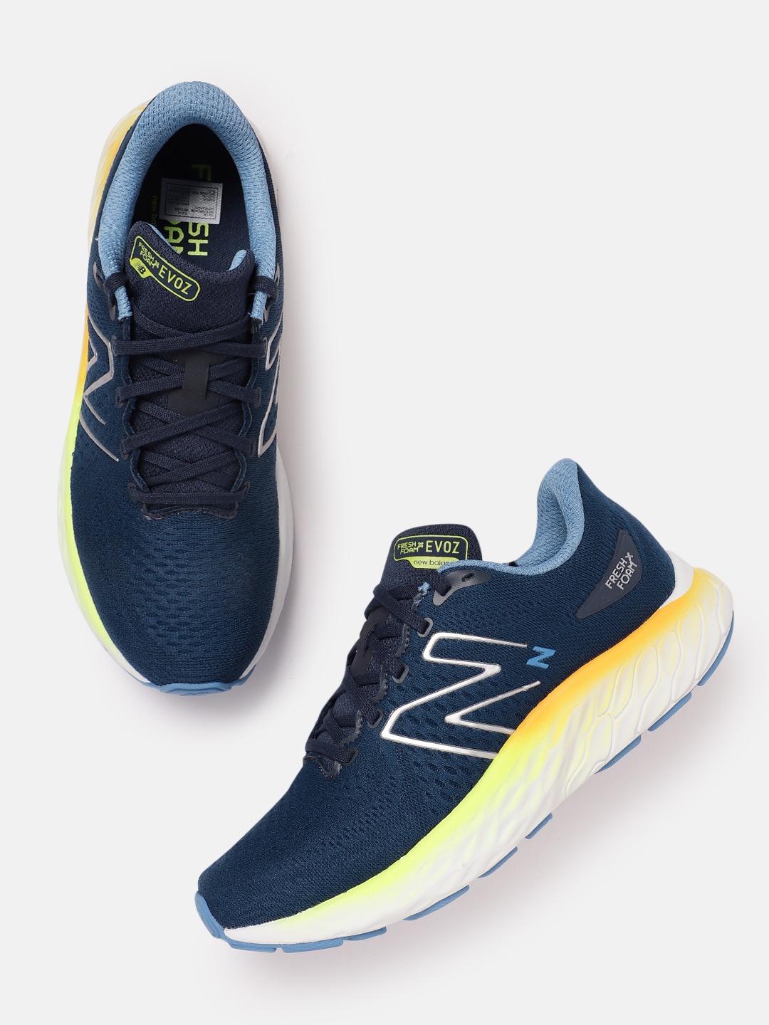 

New Balance Men Woven Design Running Shoes, Navy blue