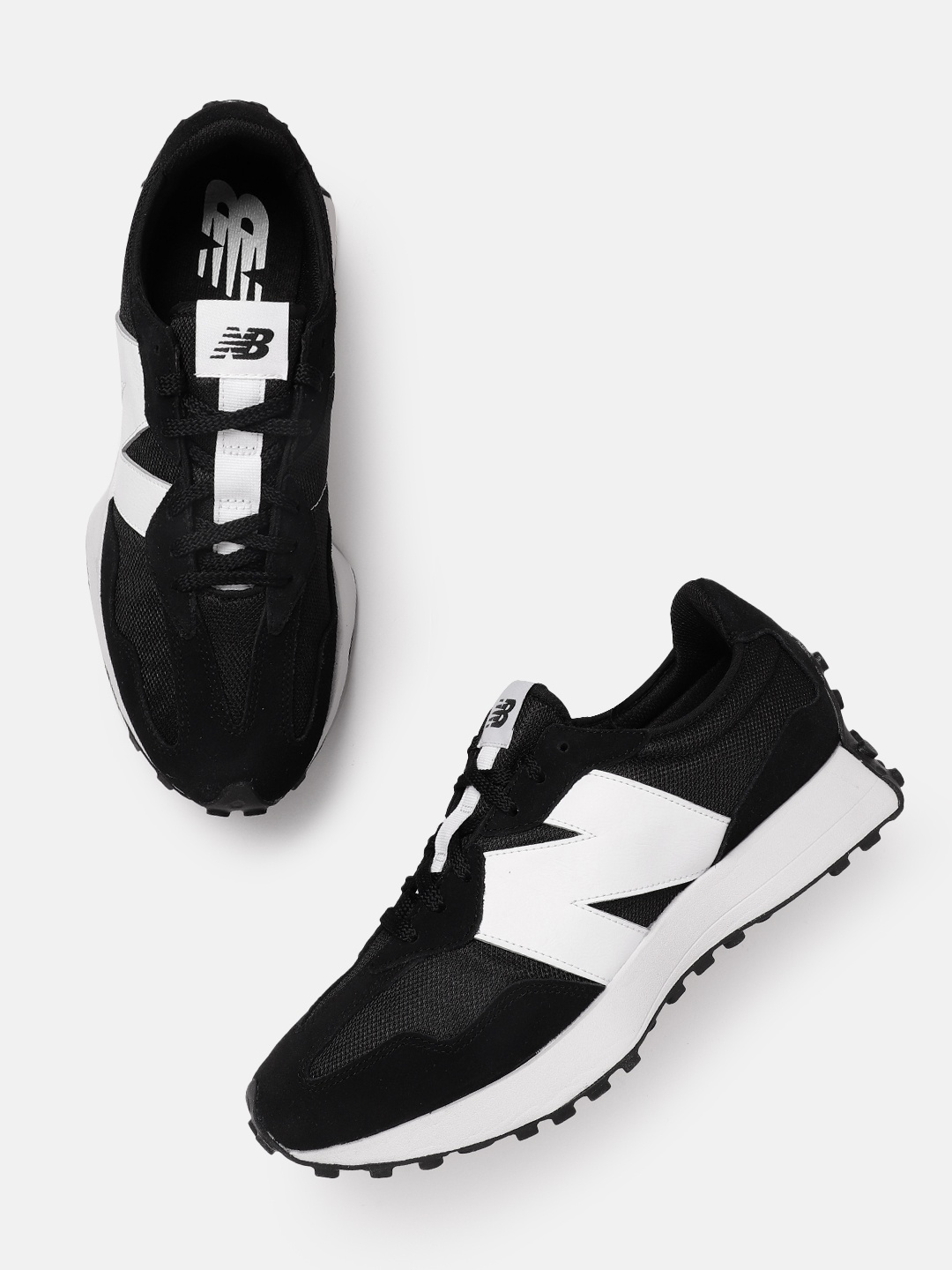 

New Balance Men Woven Design 327 Sports Shoes, Black