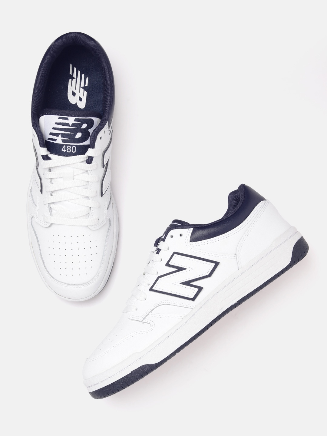 

New Balance Men Perforated BB480 Sports Shoes, White
