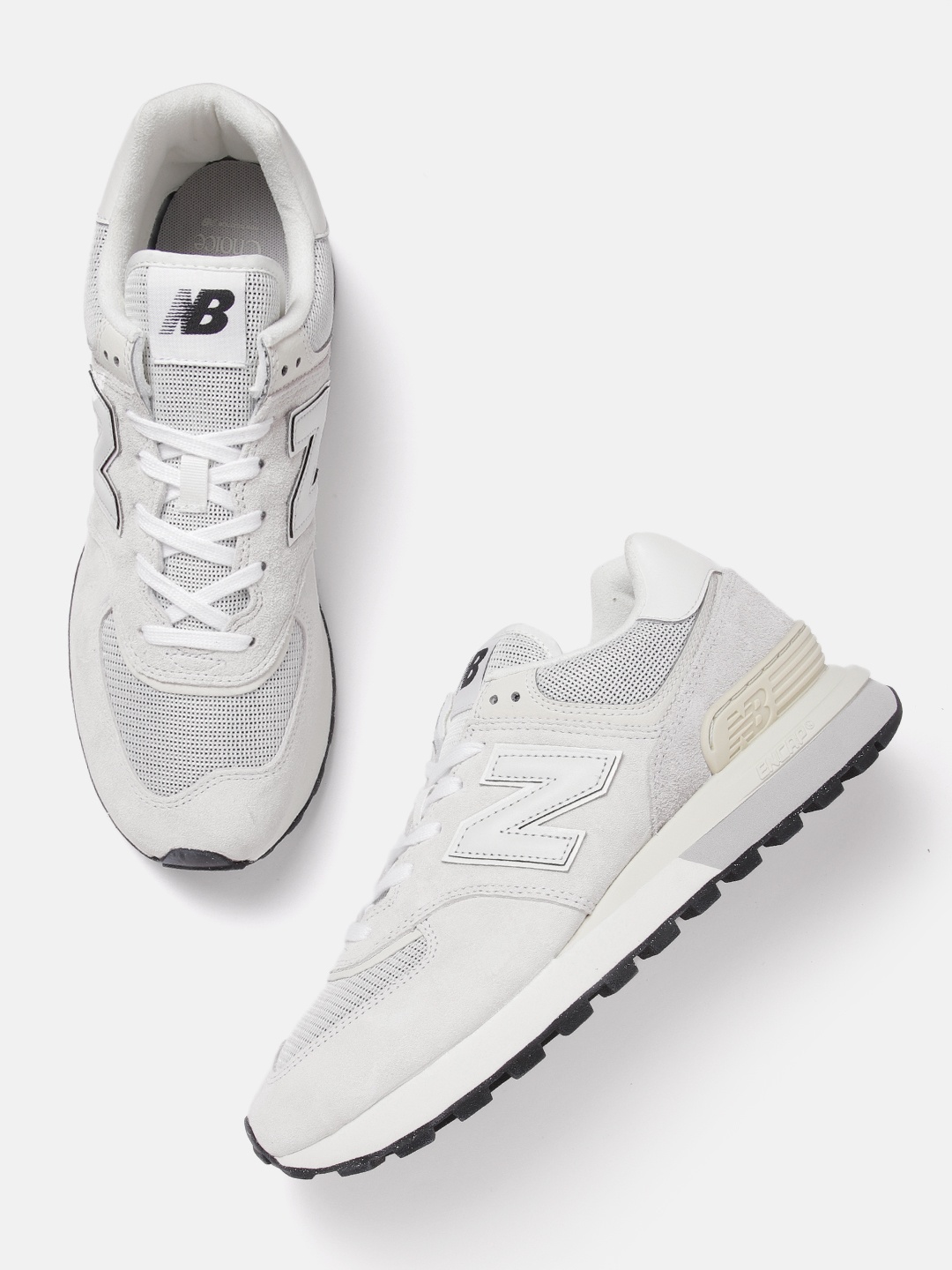 

New Balance Men Woven Design 574 Sports Shoes, Off white