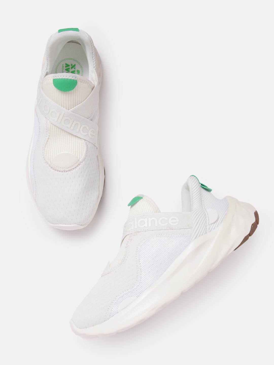 

New Balance Men Woven Design Running Shoes, White