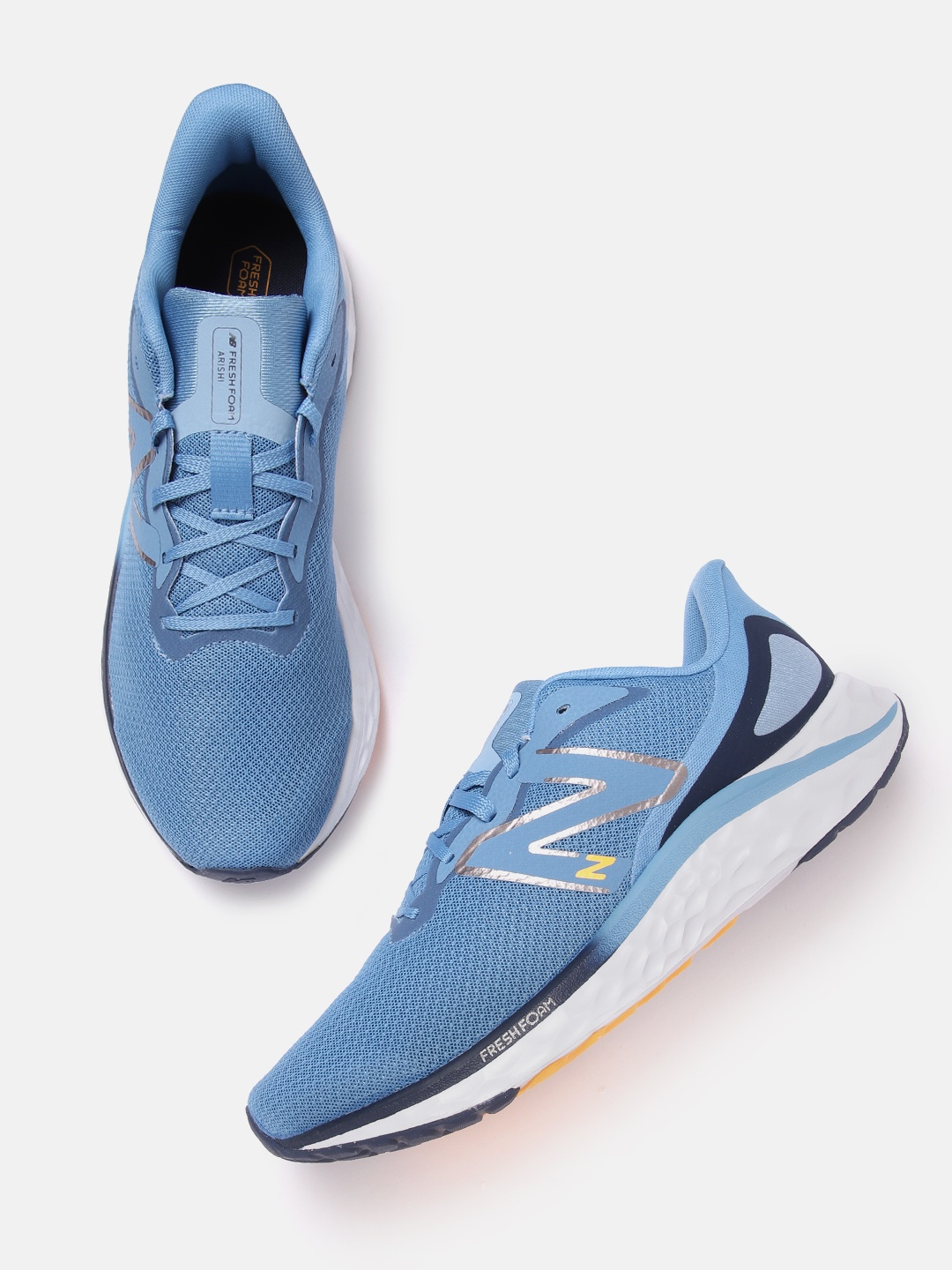 

New Balance Men Woven Design Running Shoes, Blue