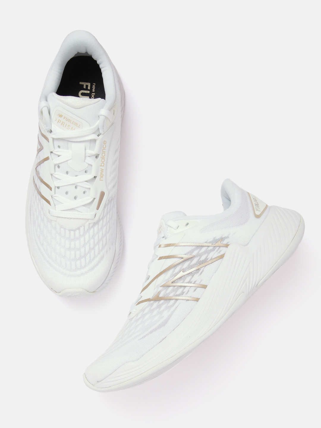 

New Balance Women Woven Design Running Shoes, White