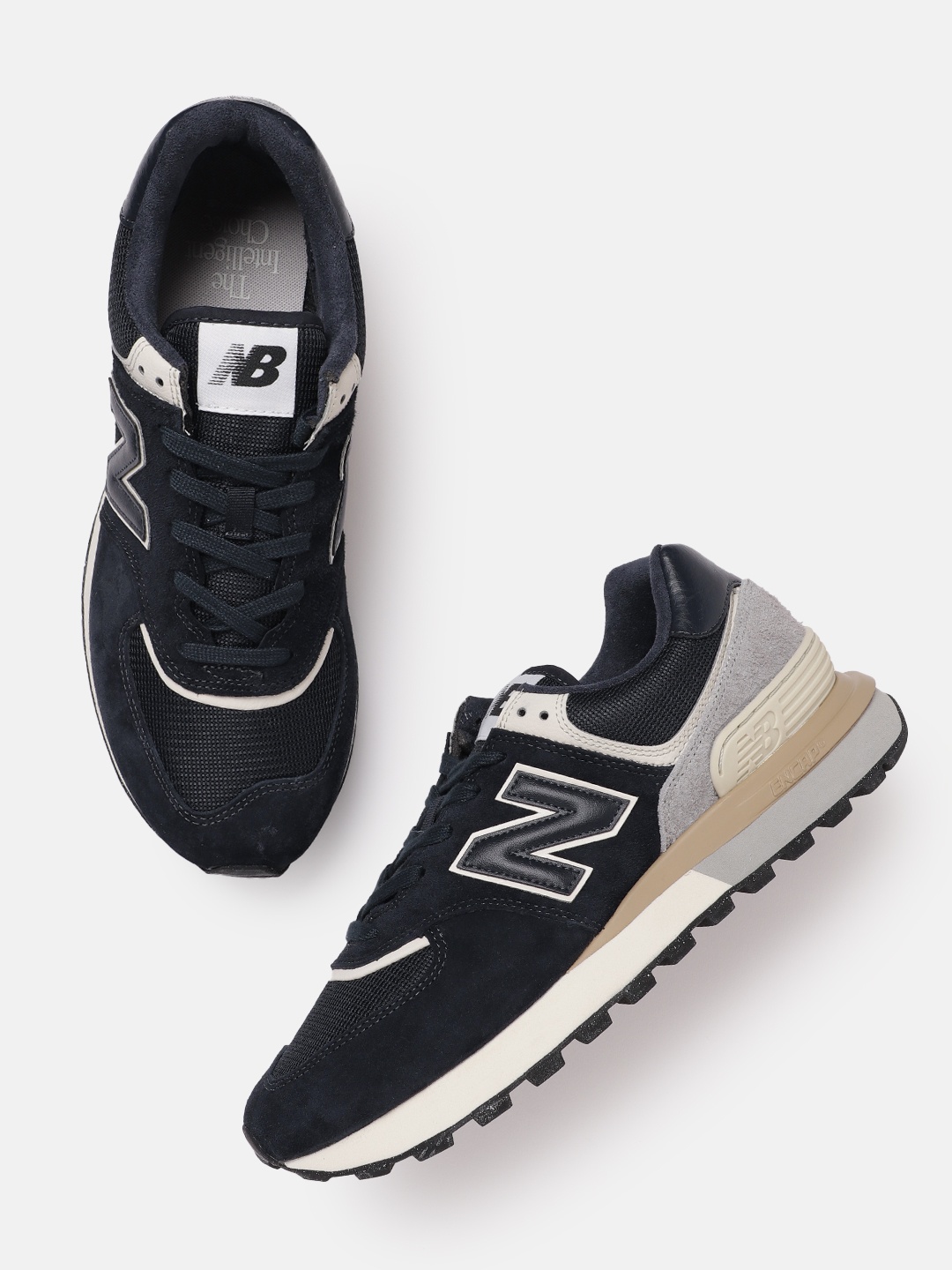 

New Balance Men Woven Design 574 Sports Shoes, Navy blue