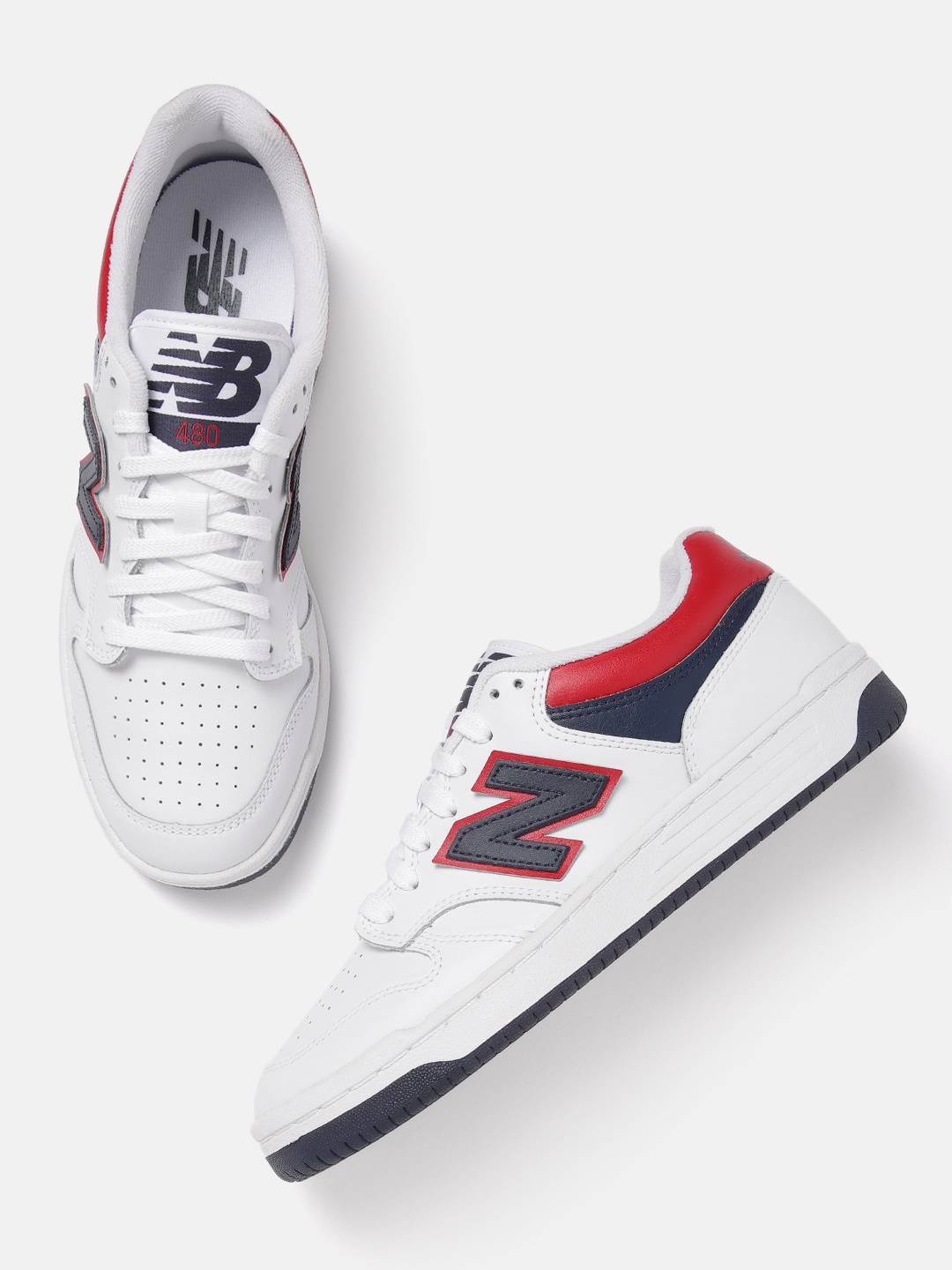 

New Balance Men Perforated Detail Everyday BB480Sports Shoes, White