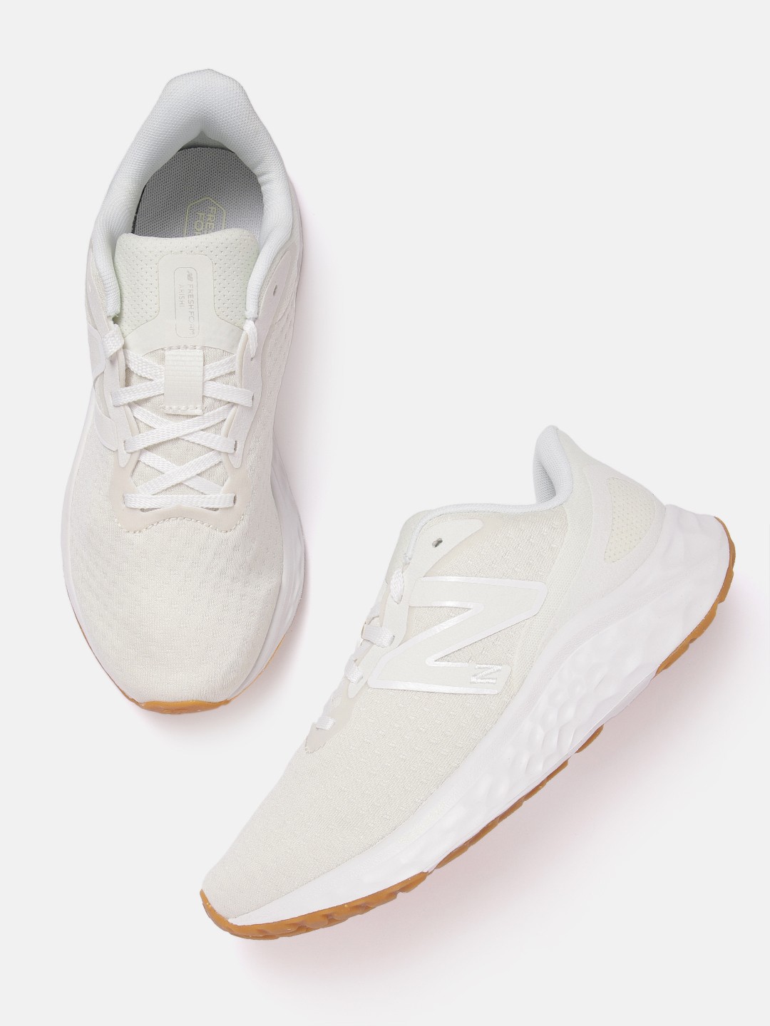 

New Balance Women Woven Design Running Shoes, Off white