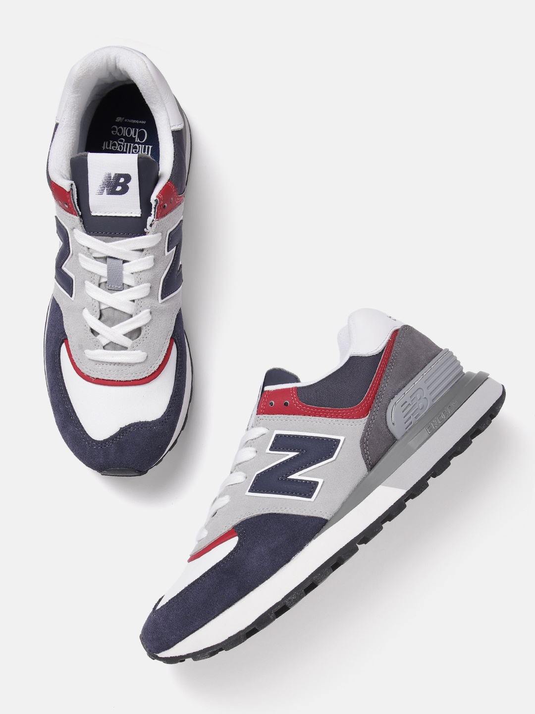 

New Balance Men Colourblocked Everyday 574 Sports Shoes, Navy blue