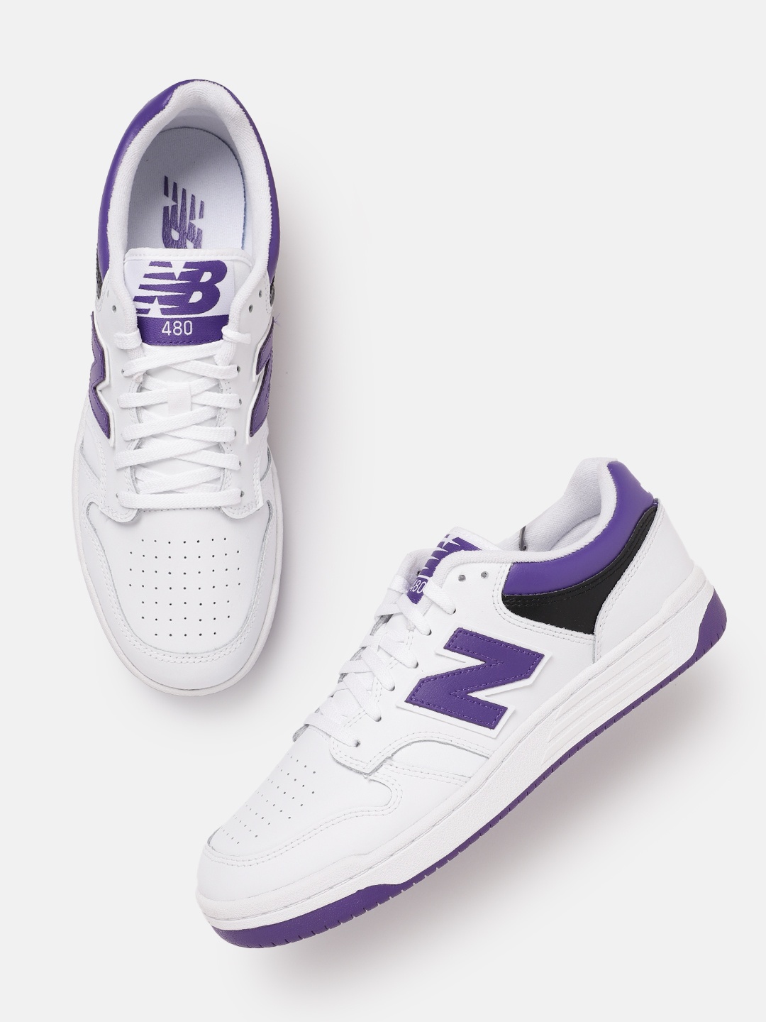 

New Balance Men Perforated BB480 Sports Shoes, White