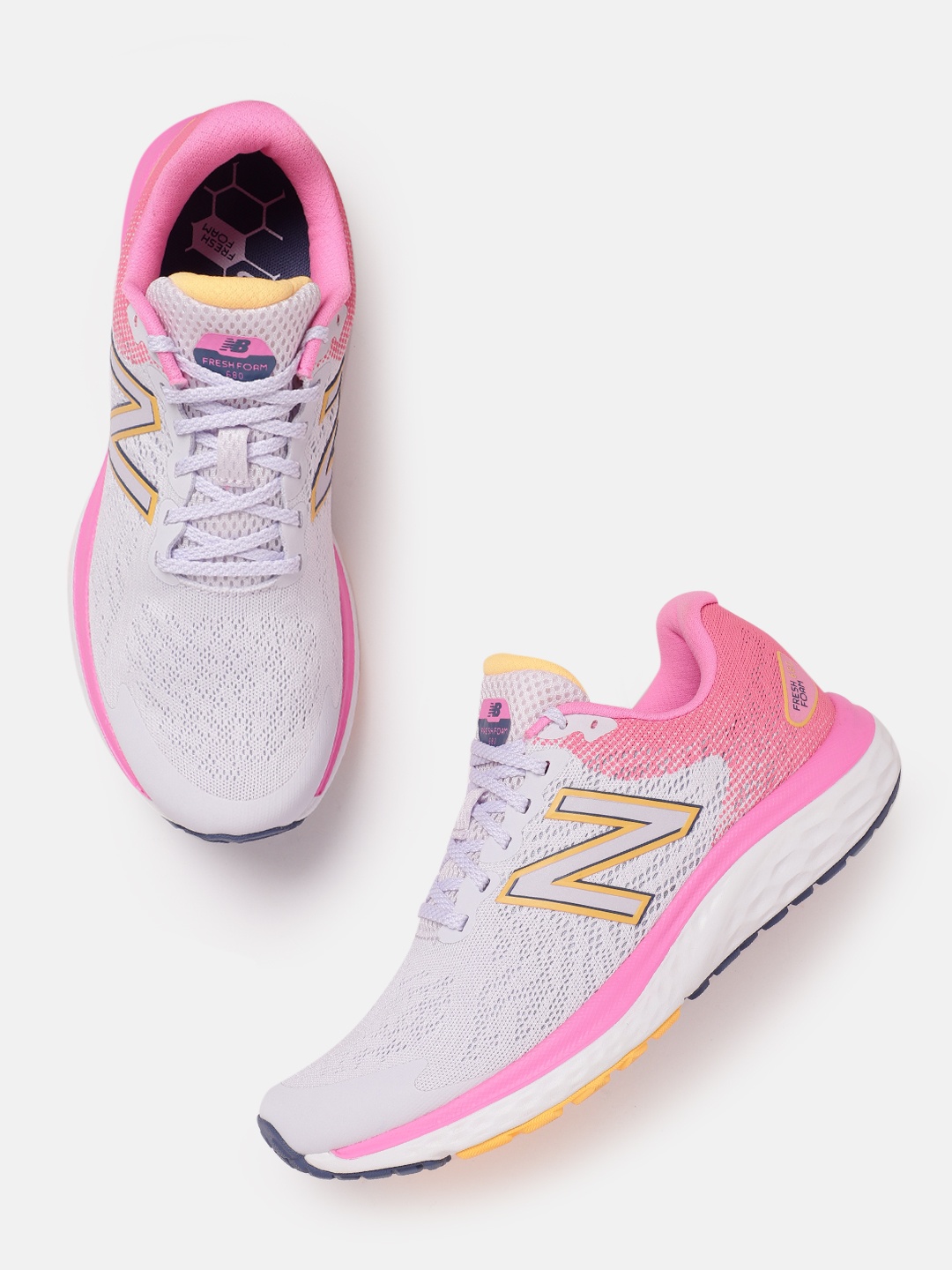 

New Balance Women Woven Design 680 Running Shoes, Grey