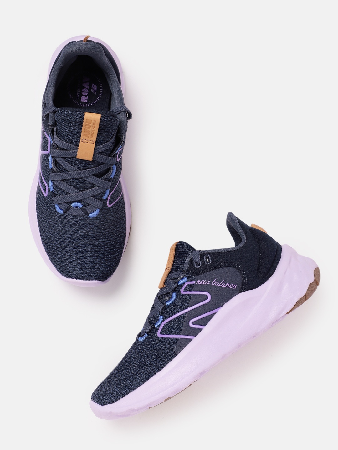 

New Balance Women Woven Design ROAV V2 Running Shoes, Navy blue