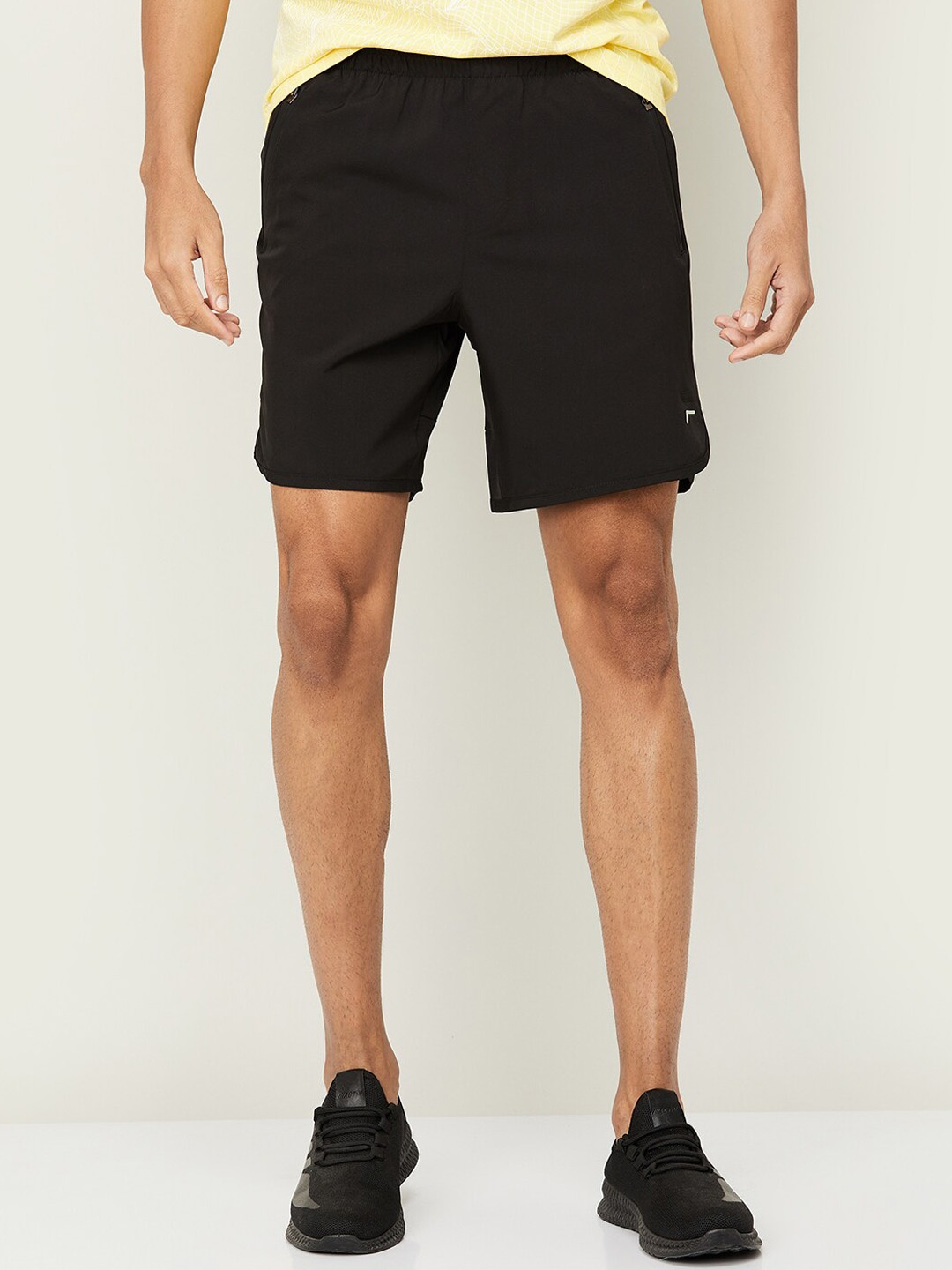 

Fame Forever by Lifestyle Men Mid-Rise Sports Shorts, Black