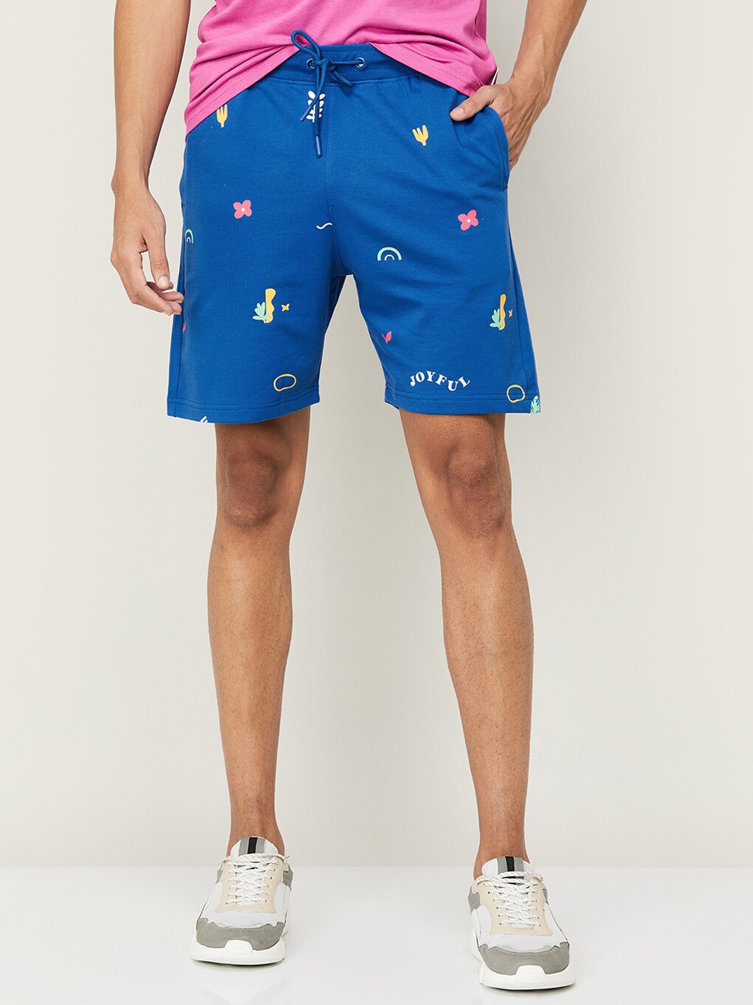 

Fame Forever by Lifestyle Men Printed Mid-Rise Shorts, Blue