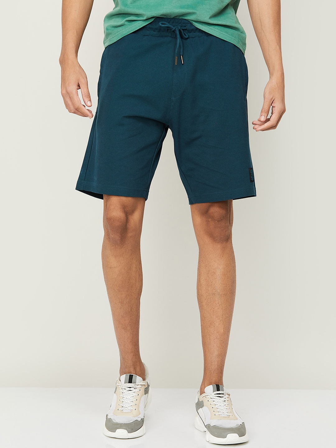 

Fame Forever by Lifestyle Men Mid-Rise Cotton Shorts, Teal