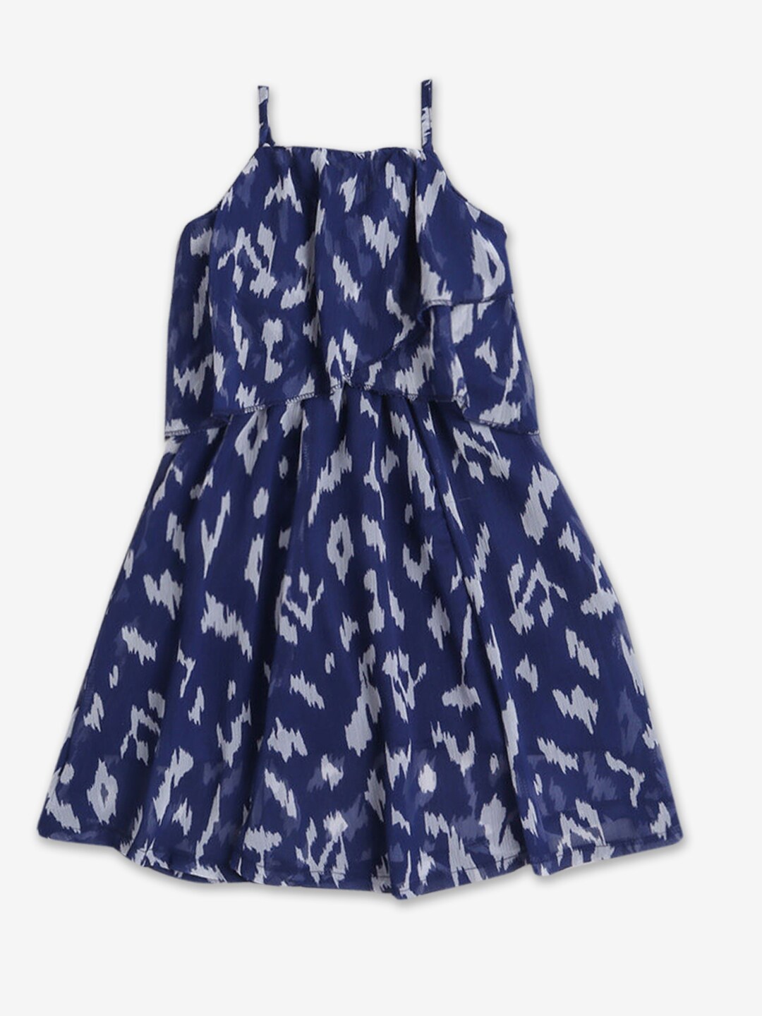 

Hopscotch Girls Print Fit & Flare Dress, Blue