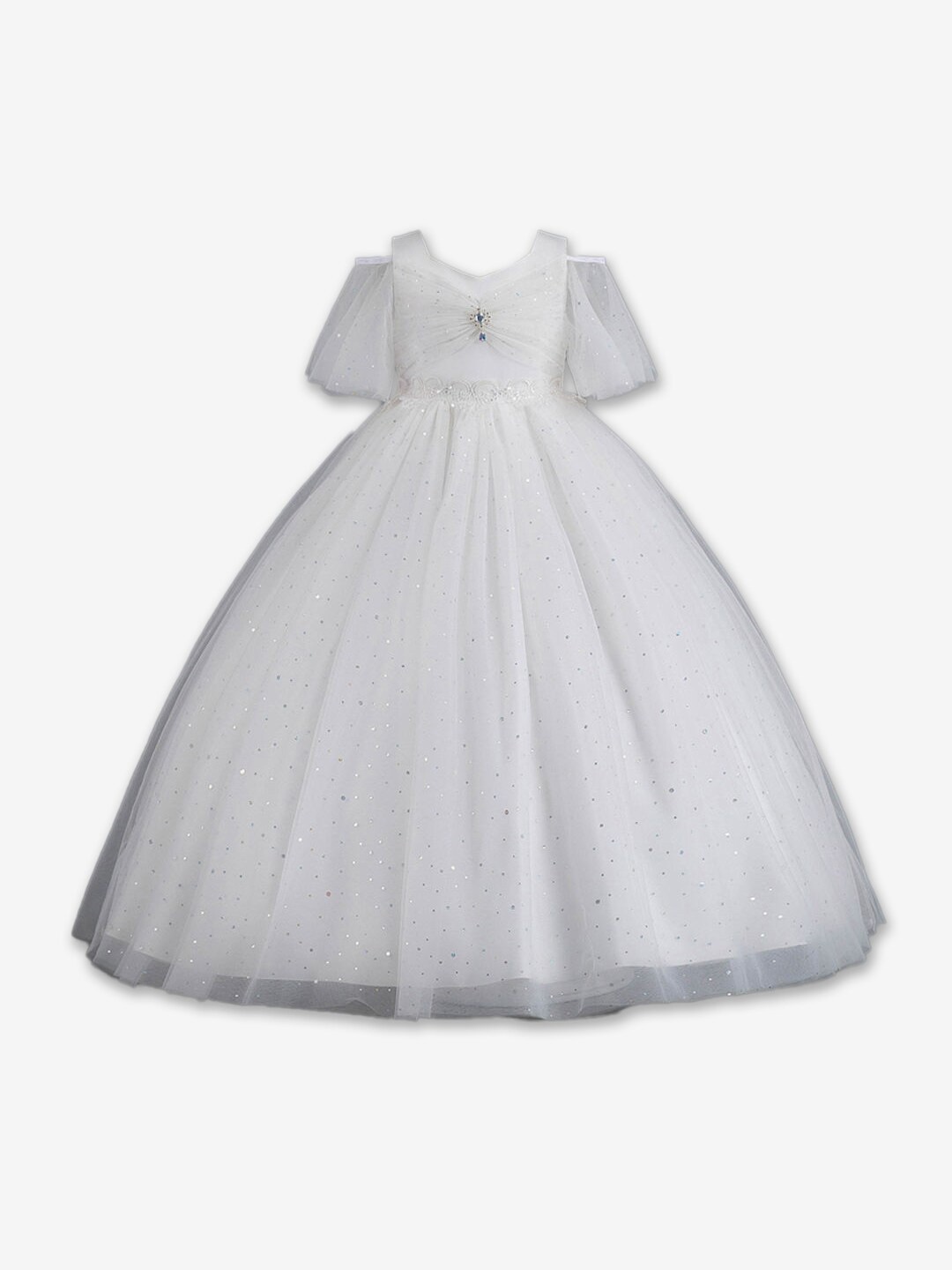 

Hopscotch Girls Party Gown Dress, White