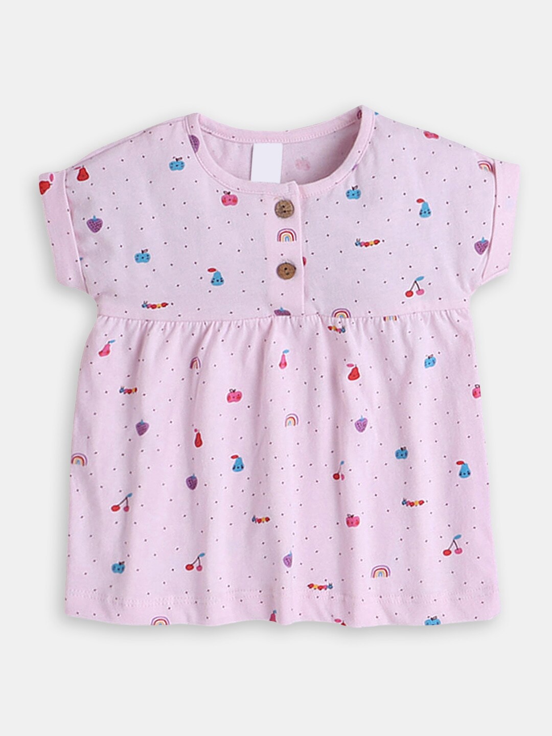 

Hopscotch Infant Girls Conversational Printed Fit & Flare Dress, Pink