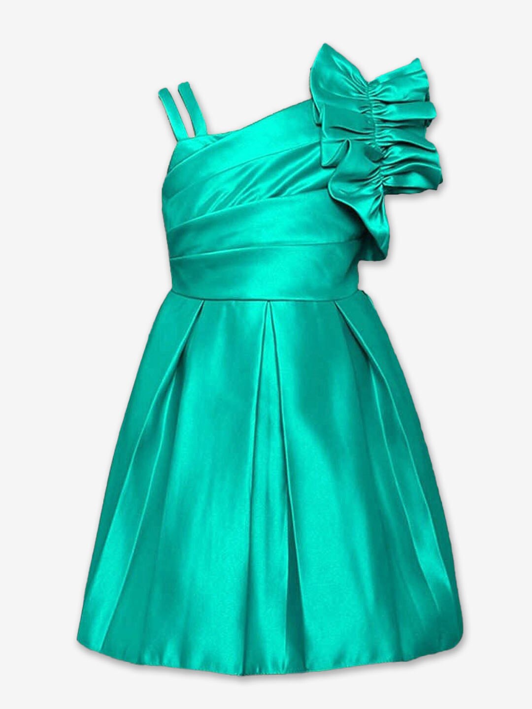 

Hopscotch Girls Ruffles Fit & Flare Midi Dress, Green