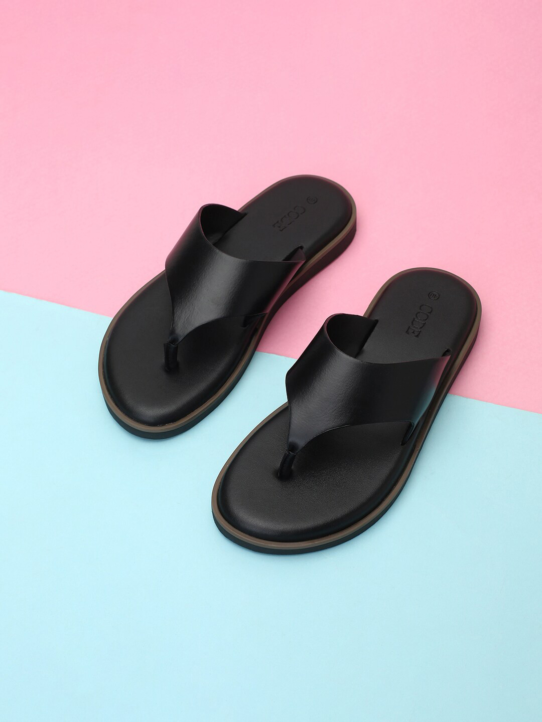 

CODE by Lifestyle Men Open Toe Comfort Sandals, Black