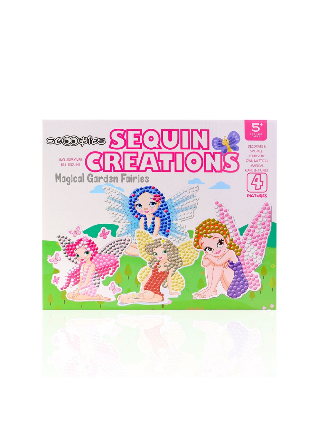 

SCOOBIES Kids Magical Fairies Sequin Creation, Red
