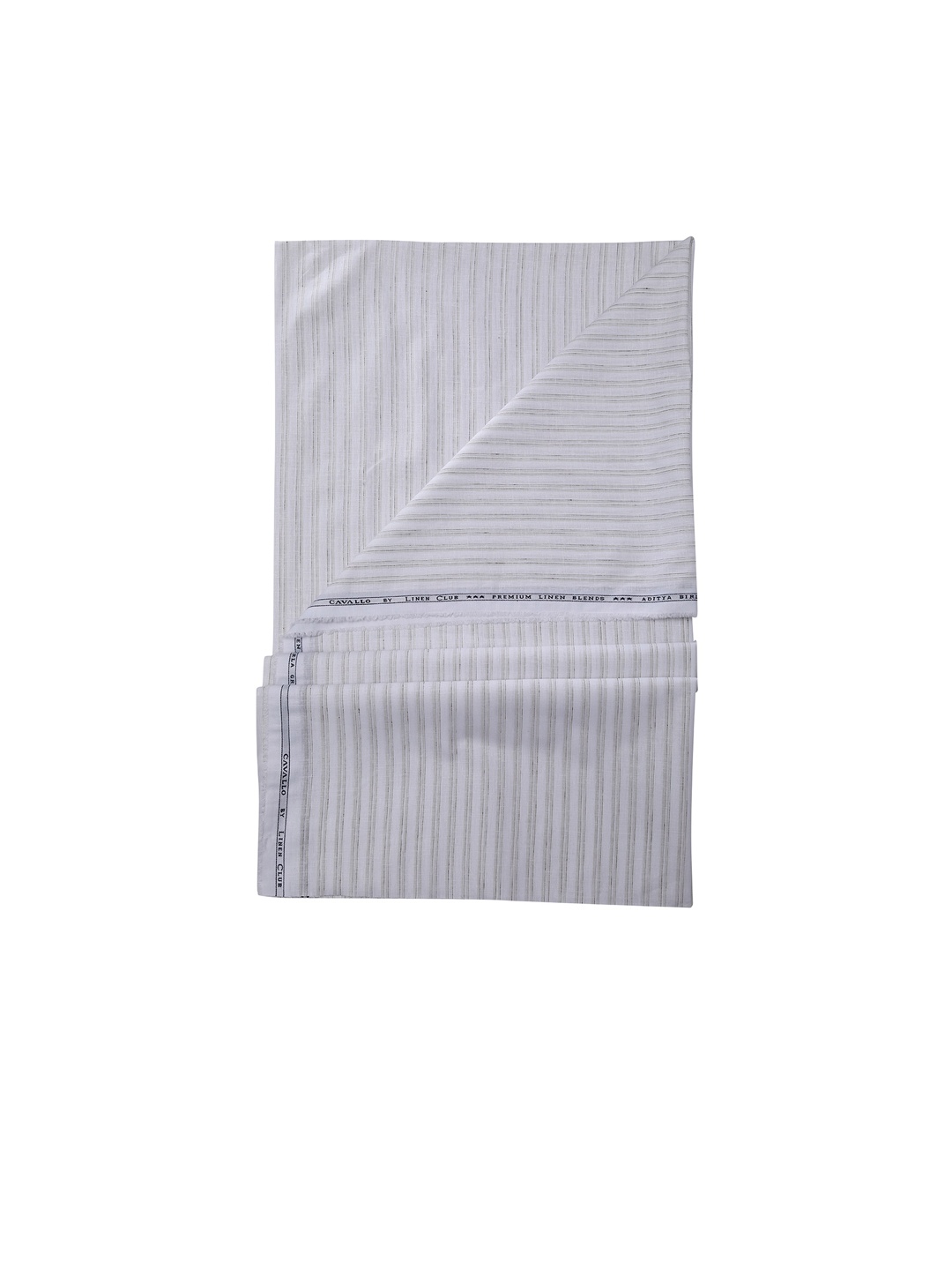 

CAVALLO by Linen Club Striped Shirt Clothing Fabric, White