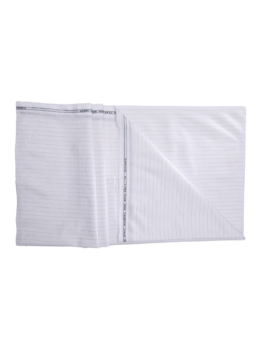 

CAVALLO by Linen Club Men Striped Shirt Clothing Fabric, White