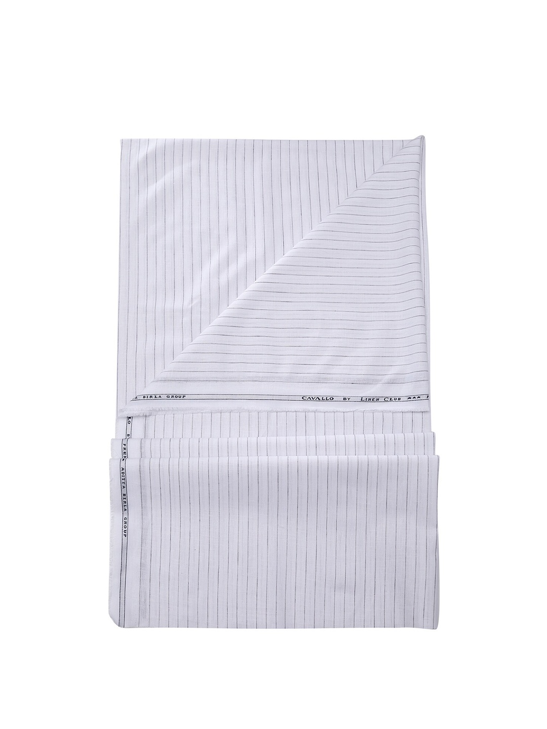 

CAVALLO by Linen Club Men Striped Shirt Clothing Fabric, White