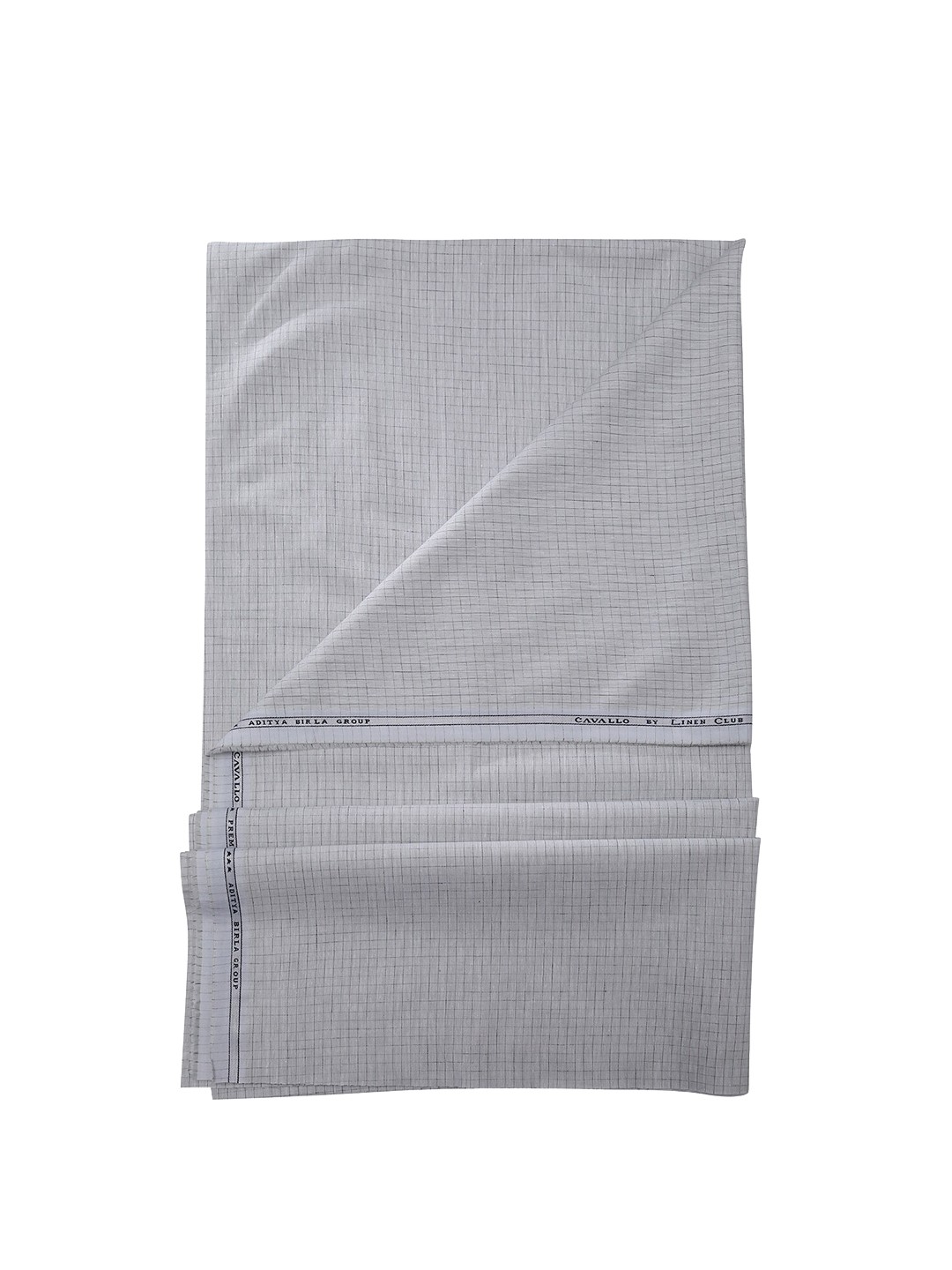 

CAVALLO by Linen Club Men Checked Shirt Clothing Fabric, Grey