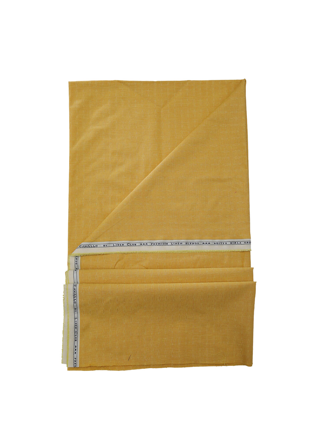 

CAVALLO by Linen Club Men Dobby Shirt Fabric, Yellow