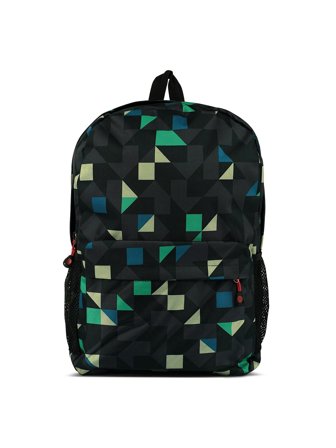 

London Rag Women Geometric Printed Nylon Backpack, Black
